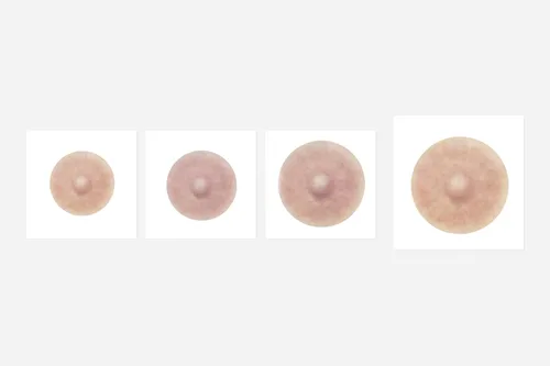 Vista 4 de Tatuaje temporal de areola (grande, marrón)