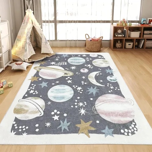 Vista 15 de USTIDE Alfombra de lana esponjosa con letras coloridas del alfabeto de 5 x 7 pulgadas para dormitorio de niños, lavable a máquina, tapete de juego