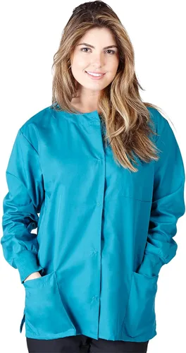 Vista 19 de Natural Uniforms - Chaqueta de Scrub para Calentamiento Negro