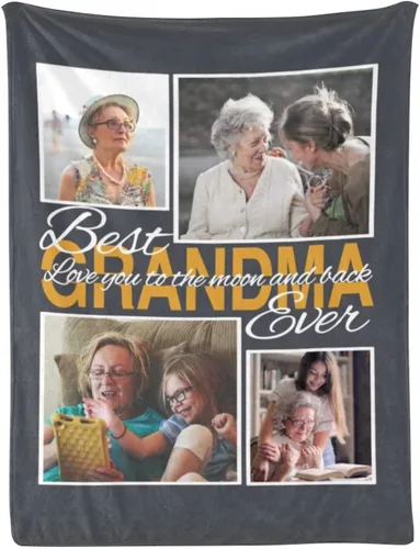 Vista 23 de Manta personalizada con fotos, mantas personalizadas con imagen para madre, padre, niños, hermana, amigos, parejas, cumpleaños, 1 foto, 30 x 40