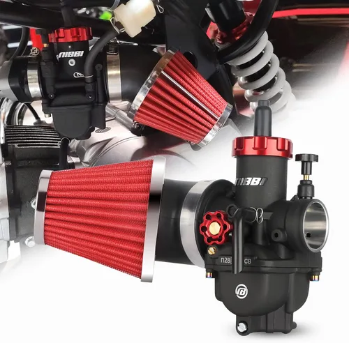 Vista 10 de NIBBI Carburador PE24 con kit de filtros de aire de 48mm, mejora el rendimiento de motocicletas de cross, compatible con 125cc-150cc para Apollo