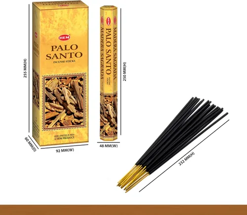 Vista 2 de HEM Varitas de incienso 120 Pack a granel – Palo Santo (6 x 20) Adecuado para fragancias caseras e incienso.