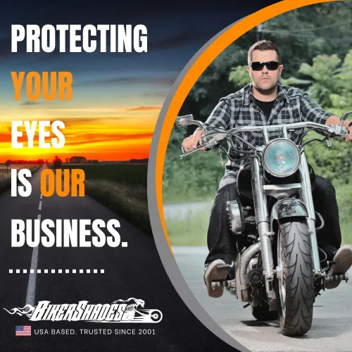 Vista 2 de Bikershades Gafas de montar en motocicleta con montura morada, pequeñas para mujeres y niñas 2 pares transparentes