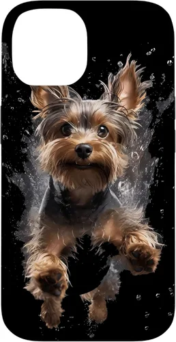 Vista 4 de Funda submarina para iPhone 16 Yorkshire Terrier buceo para perros