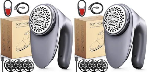 Vista 12 de POPCHOSE Afeitadora de tela, cuchillas de 6 hojas y cepillo electrostático Gris
