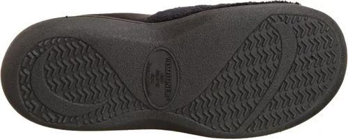 Vista 4 de Isotoner pantuflas tipo zueco con puño de satén, de algodón con bucles finos para mujer