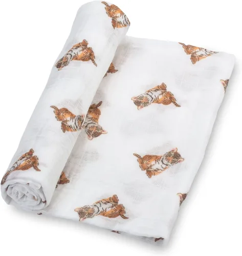 Vista 19 de LollyBanks Manta para Envolver, Mantas de Muselina 100% Algodón para Niños y Niñas, Manta de Recepción para Recién Nacido Grande de 47 x 47