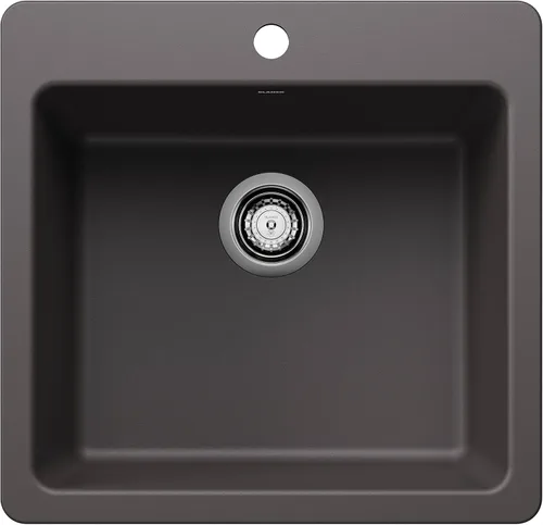 Vista 6 de BLANCO 443227 Liven SILGRANIT - Fregadero de cocina de 21 pulgadas con un solo tazón, color antracita