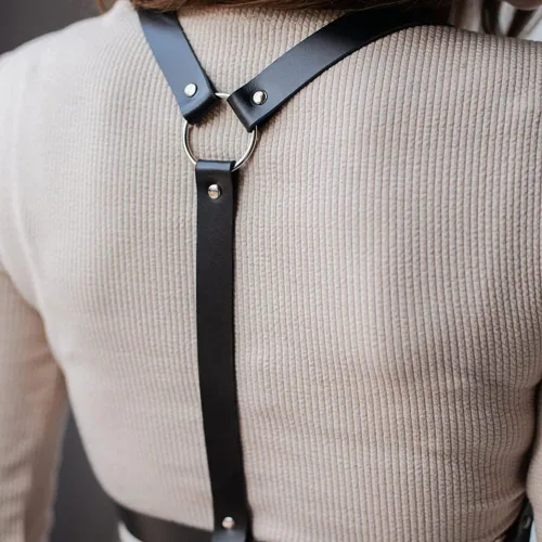Vista 7 de Cinturones ajustables de cuero sintético con tirantes para mujer, vestidos