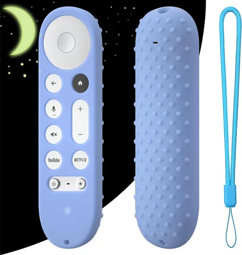 Vista 18 de Funda de silicona para Google TV Streamer 4K Google TV (4K) Voice Remote 2024 Funda de silicona antideslizante (rojo)