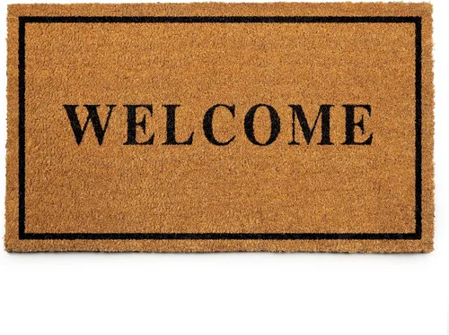 Vista 11 de PLUS Haven 17.5x30 Alfombra de Puerta "Home Sweet Home" con Respaldo Resistente - Alfombra de Coco Coir para Usos en Interiores o Exteriores