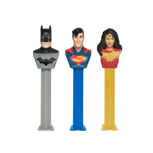 Vista 3 de PEZ Candy Dc Comics Justice League - Dispensador surtido de caramelos, 6.96 onzas (paquete de 12)