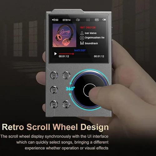 Vista 2 de Reproductor de MP3 de alta fidelidad de 16 GB con Bluetooth, reproductor de audio digital Pantalla HD de 2.4 pulgadas Reproductor de música sin