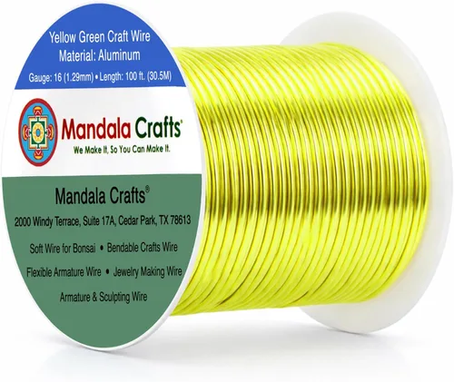 Vista 359 de Mandala Crafts - Alambre de aluminio anodizado de calibre 22 para hacer joyas - 137.2 m de alambre flexible surtido y coloreado - Doble para bonsái