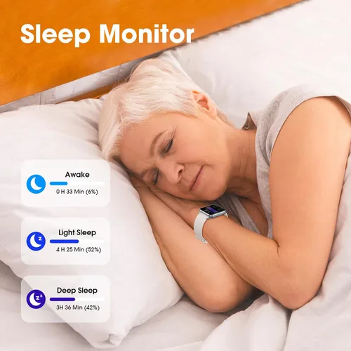Vista 6 de Pautios Reloj podómetro, apto para personas mayores, no requiere aplicación/teléfono, reloj de seguimiento de fitness impermeable con contador