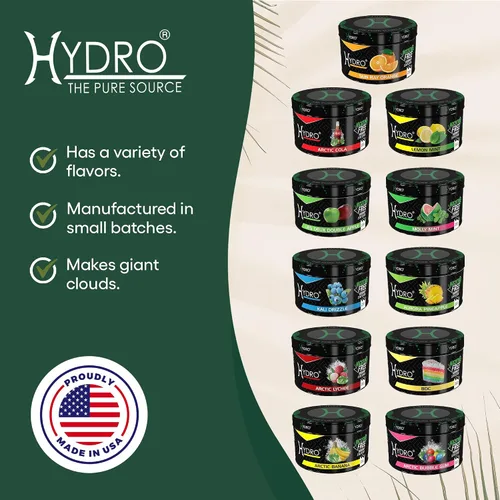 Vista 5 de Hydro - Hierbas para shisha o hookah, 250 gramos, sabor de alta calidad, sin tabaco ni nicotina, 1