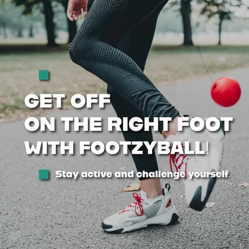 Vista 7 de Blue Orange FootzyBall - Pelota retráctil de estilo libre, para niños o adultos, juego activo de interior y exterior para todas las estaciones