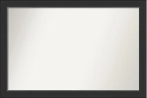 Vista 197 de Amanti Art Espejo personalizado, espejo de baño negro Astor, espejo de pared o espejo de tocador de baño sobre el fregadero (25 x 25 pulgadas)
