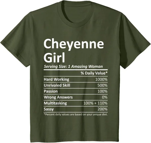Vista 9 de CHEYENNE GIRL WY WYOMING - Camiseta divertida de regalo de City Home Roots USA, Negro, S