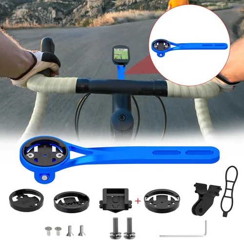 Vista 7 de Soporte para computadora de bicicleta, aleación de aluminio frontal compatible con Garmin, Wahoo, Bryton, Cateyer, cámara de acción deportiva