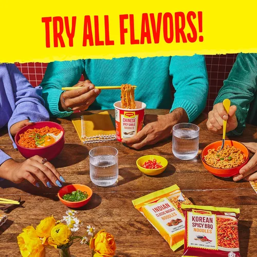 Vista 6 de Maggi Paquete de 24 fideos de ajo picantes chinos