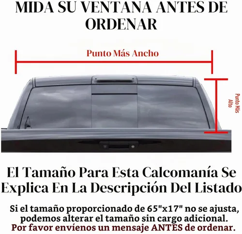 Vista 2 de GRAPHIX EXPRESS P51 - Gráficos de ventana trasera de camión de vaquero rezando, envoltura de vinilo universal transparente para ventana trasera