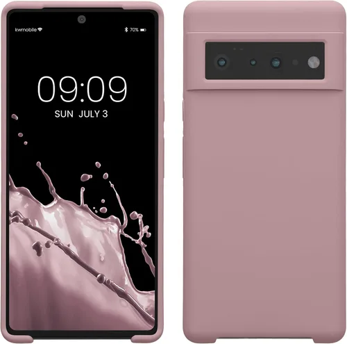 Vista 25 de kwmobile Funda Compatible con Google Pixel 6 Pro - Funda de teléfono de silicona TPU con acabado suave - Azul Arrecife
