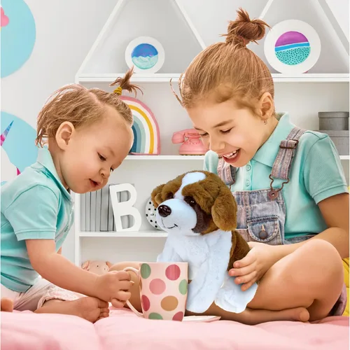 Vista 5 de DolliBu - Animal de peluche para perro de San Bernardo, suave y abrazable, adorable juguete de juego, lindo regalo para mascotas para niños