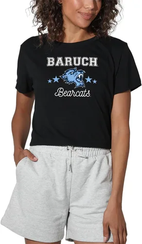 Vista 347 de Colección oficial de camisetas con diseño de mascota desgastada para mujer, color negro Grizzlies del estado de Adams