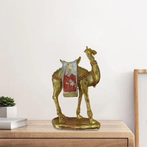 Vista 3 de Gazechimp Figura de camello con estatua de animal, escultura de camello, adorno de mesa para sala de estar, centro de mesa, dormitorio, estantería