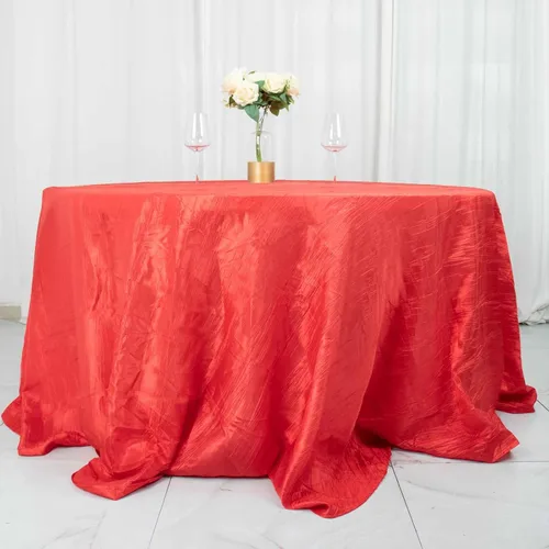 Vista 39 de Tableclothsfactory Mantel rectangular de tafetán arrugado de acordeón azul polvoriento, de 60 x 102 pulgadas, perfecto para ceremonias de boda