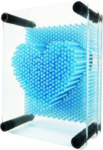 Vista 8 de Juguete sensorial 3D Pin Art Tamaño 5x3.7 pulgadas Agujas Pin Impresión Juguete Intelectual Divertido Rainbow Juguetes, Verde