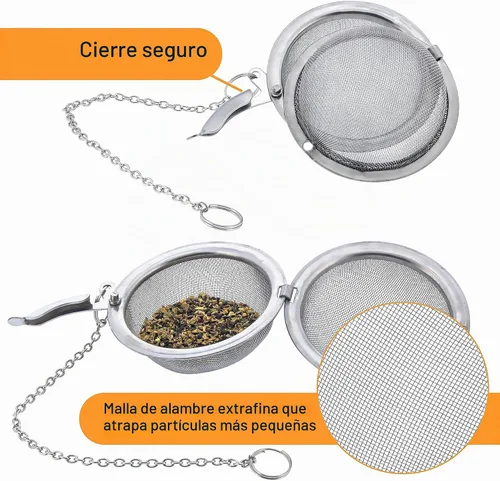 Vista 4 de U.S. Kitchen Supply - 2 infusores de bolas de té de acero inoxidable prémium