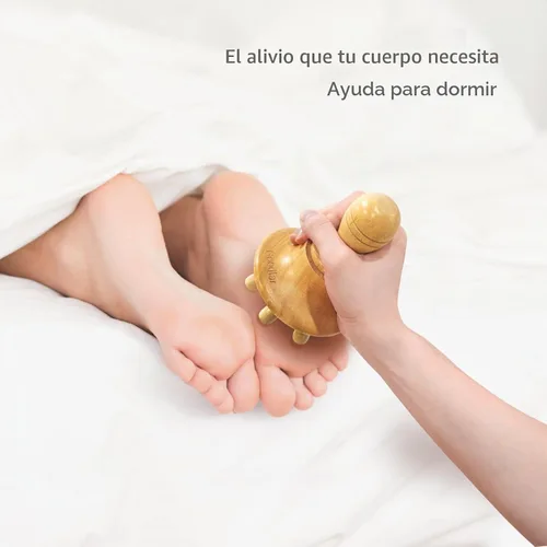 Vista 5 de Herramienta de masaje de terapia de madera, masajeador de drenaje linfático de madera con una sola mano, herramientas de terapia física, herramienta