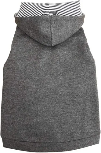 Vista 4 de Sphynx Cat - Sudadera con capucha gris oscuro, ropa para gatos desnudos y sin pelo (talla S)