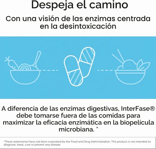 Vista 4 de Klaire Labs Interfase - Mezcla de múltiples enzimas para desintoxicación gastrointestinal, fórmula sin lácteos (60 cápsulas vegetarianas)
