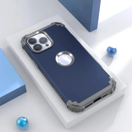 Vista 2 de IDweel Funda para iPhone 13 Pro Max con protector de pantalla (vidrio templado), funda para iPhone 13 Pro Max, protección resistente, híbrida 3