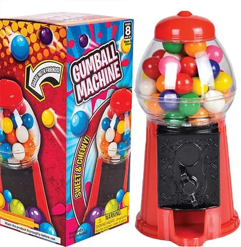 Vista 8 de The Dreidel Company Banco de máquina de chicles y banco de monedas de juguete para niños, bolas de goma no incluidas, 6.5 pulgadas (individual)