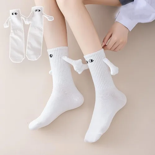 Vista 7 de Calcetines magnéticos en las manos divertidos para hombres para mujeres, amistad, parejas, mejores regalos, novio, novia