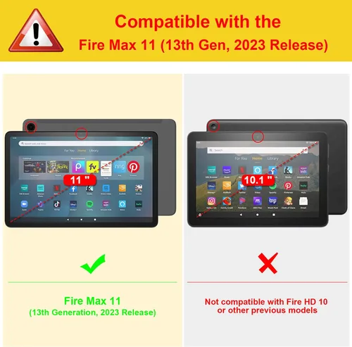 Vista 2 de Fintie Funda tipo libro para Amazon Fire Max 11 (13ª generación, versión 2023) – Funda plegable de piel vegana de primera calidad para tablet Fire