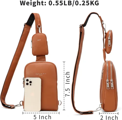 Vista 7 de Haytijoe Small Sling Bag,Fanny Packs Purse Vegan Leather Crossbody Bags for Women,Gifts for Her