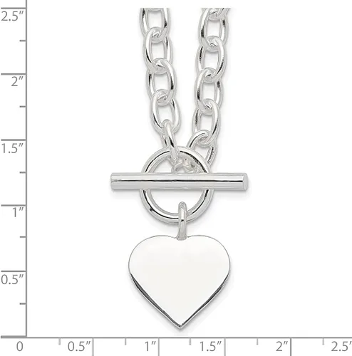 Vista 4 de Collar de plata de ley 925 con dije de cadena de corazón grabable, disco de amor, joyería fina para mujer, regalos para ella