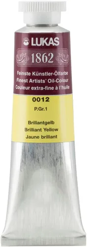 Vista 93 de Lukas 1862 Pintura al Óleo para Artistas Profesionales - Colores Tierra Amarillentos, 37 mL - Juego de 4 - Destacada Resistencia a la Luz, Sin