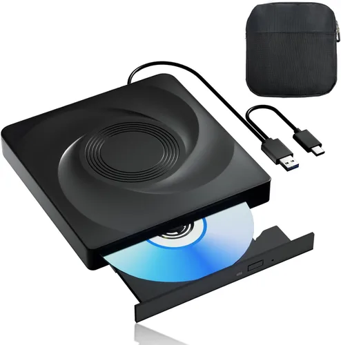 Vista 7 de Wbacon 2 en 1 unidad externa de CD/DVD para el ordenador portátil, USB 3.0
