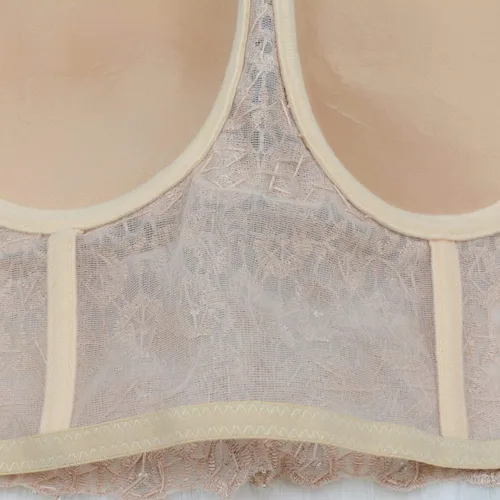 Vista 9 de ELLACCI Sujetador corto de malla sexy con diamantes de imitación para mujer