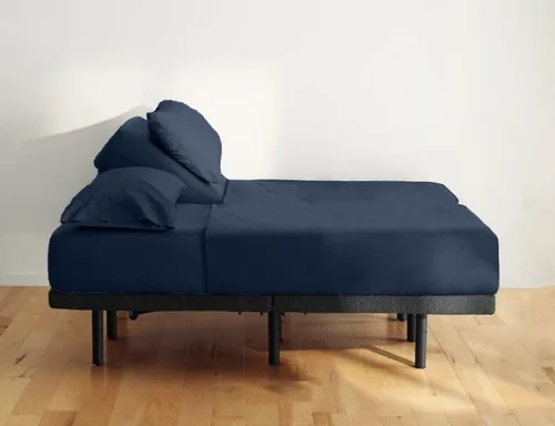 Vista 22 de Juego de sábanas Queen de 800 hilos, parte superior flexible para cama ajustable, juego de sábanas de 4 piezas, 100% algodón egipcio, bolsillo
