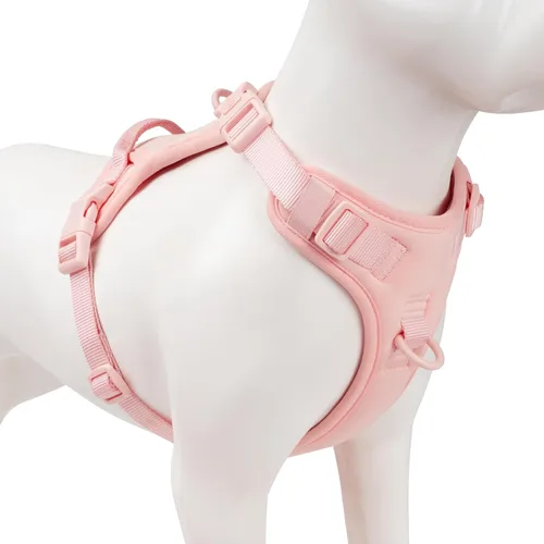 Vista 10 de Arnés para perro sin tirones, chaleco para cachorro con clip frontal para perros pequeños, medianos y grandes (negro, XS)