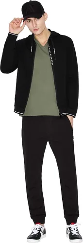 Vista 3 de AX ARMANI EXCHANGE Pantalón deportivo con cordón para hombre con bolsillos con cremallera