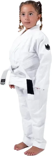 Vista 3 de Kingz - Kimono brasileño Jiu Jitsu Gi Juvenil ligero duradero IBJJF Legal Tejido de perlas de 13.23ozm BJJ para niños y niñas Kore