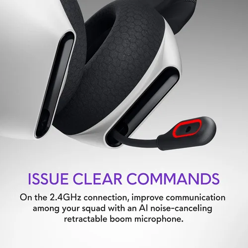 Vista 6 de Alienware AW720H Auriculares inalámbricos para juegos de modo dual - Sonido espacial Dolby Atmos, inalámbrico 2.4 GHz, cable de conector de 0.138